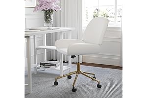 Elevate Your Home Office Oasis: Martha Stewart Tyla White and Gold Chair