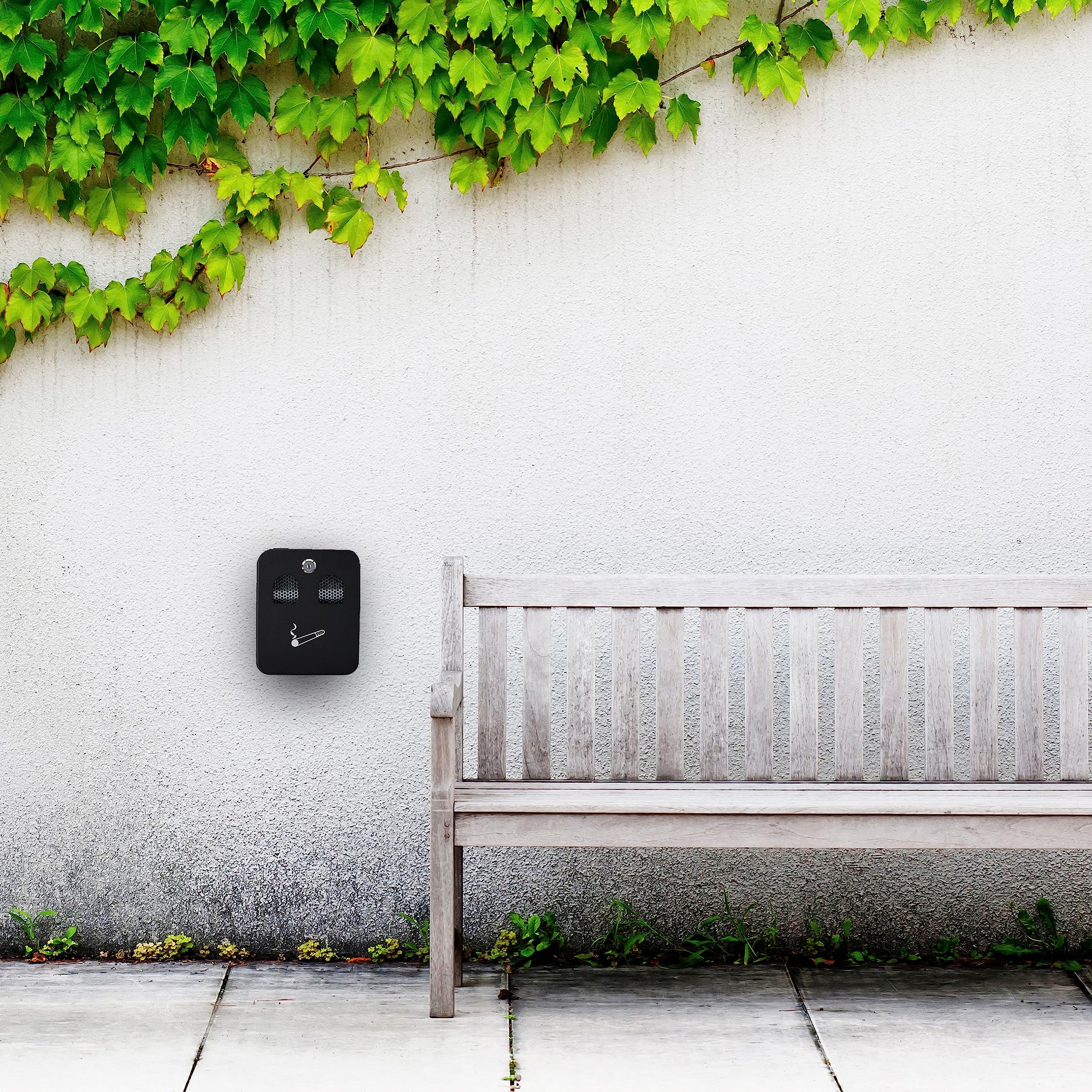 Posacenere Da Esterno A Parete In Acciaio Inox 19x10x11 Cm - Compatto E Facile Da Svuotare