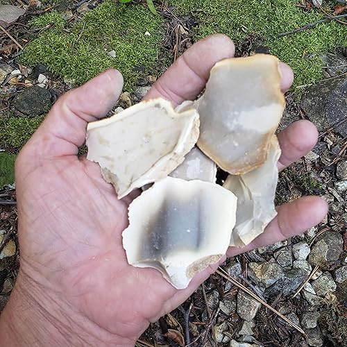 Miniatura 4 de Piedras naturales de sílex/acelas para hacer fuego primitivo, el paquete de 1/2 libra incluye 5-7 piezas de Texas Chert seleccionados a mano (EE.UU.)