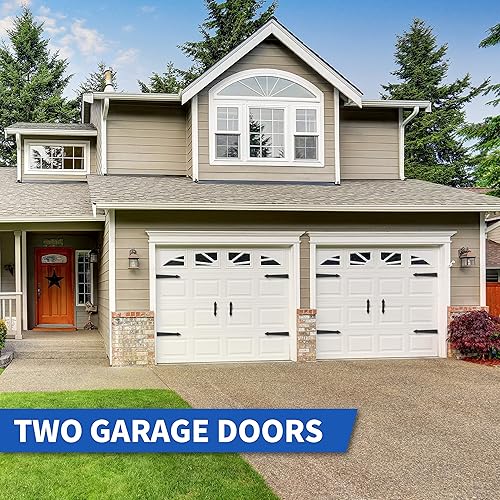 Miniatura 6 de HAHAEMALL Accesorios decorativos magnéticos para puerta de garaje, mango magnético de bisagras, 8 bisagras y 4 asas, kit de decoración para garaje