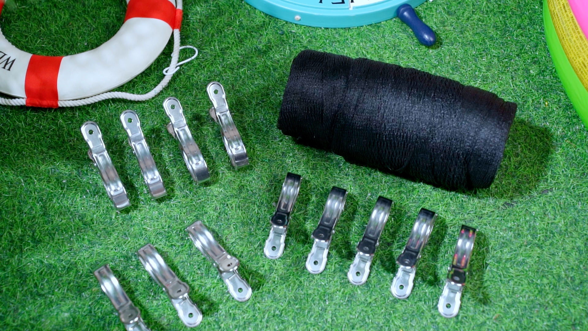 Malla para hoja de piscina Therwen con clips - 18' miniatura 7