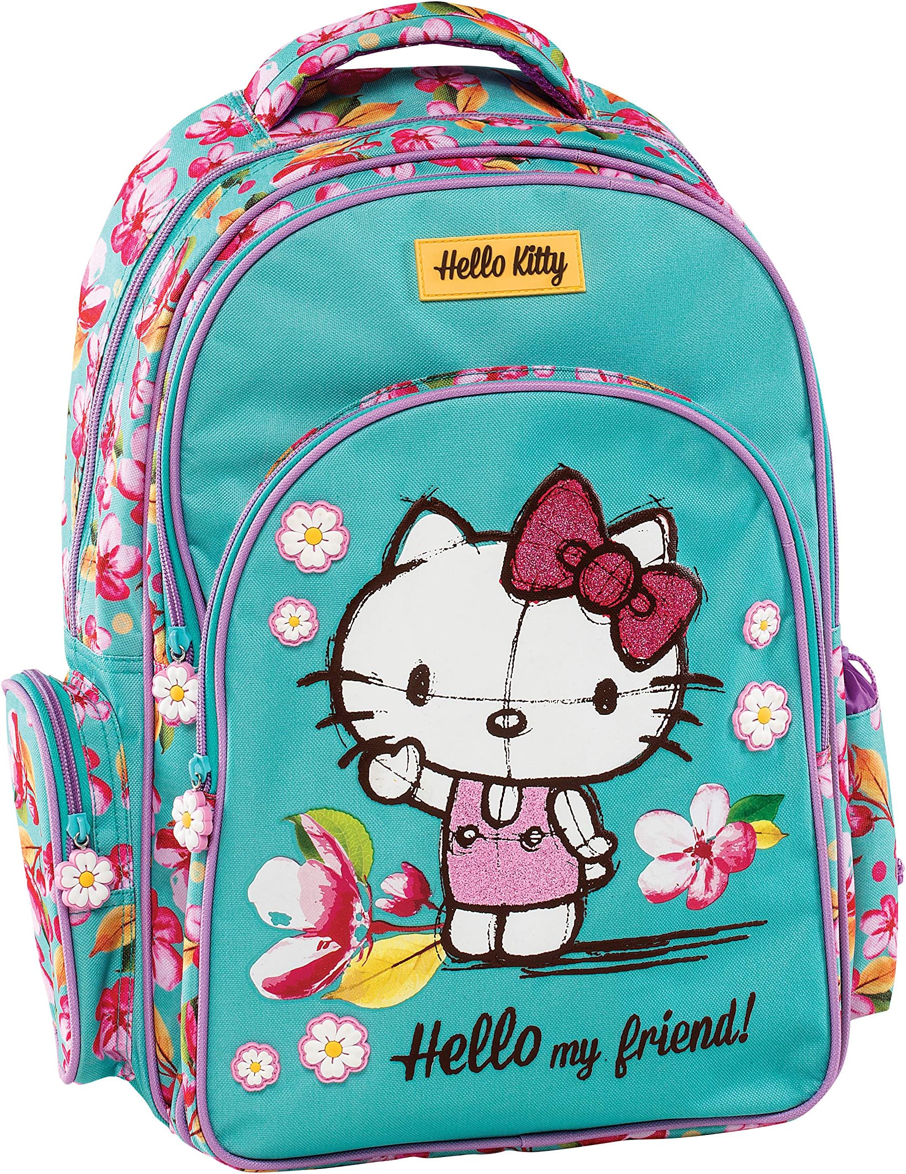 Graffiti Hello Kitty School Backpack, 44 cm, Green (Mint)