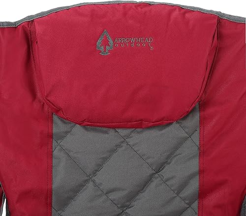 Miniatura 10 de ARROWHEAD OUTDOOR Silla cuádruple plegable portátil para acampar con enfriador de 6 latas, portavasos y soportes para copas de vino, bolsa de