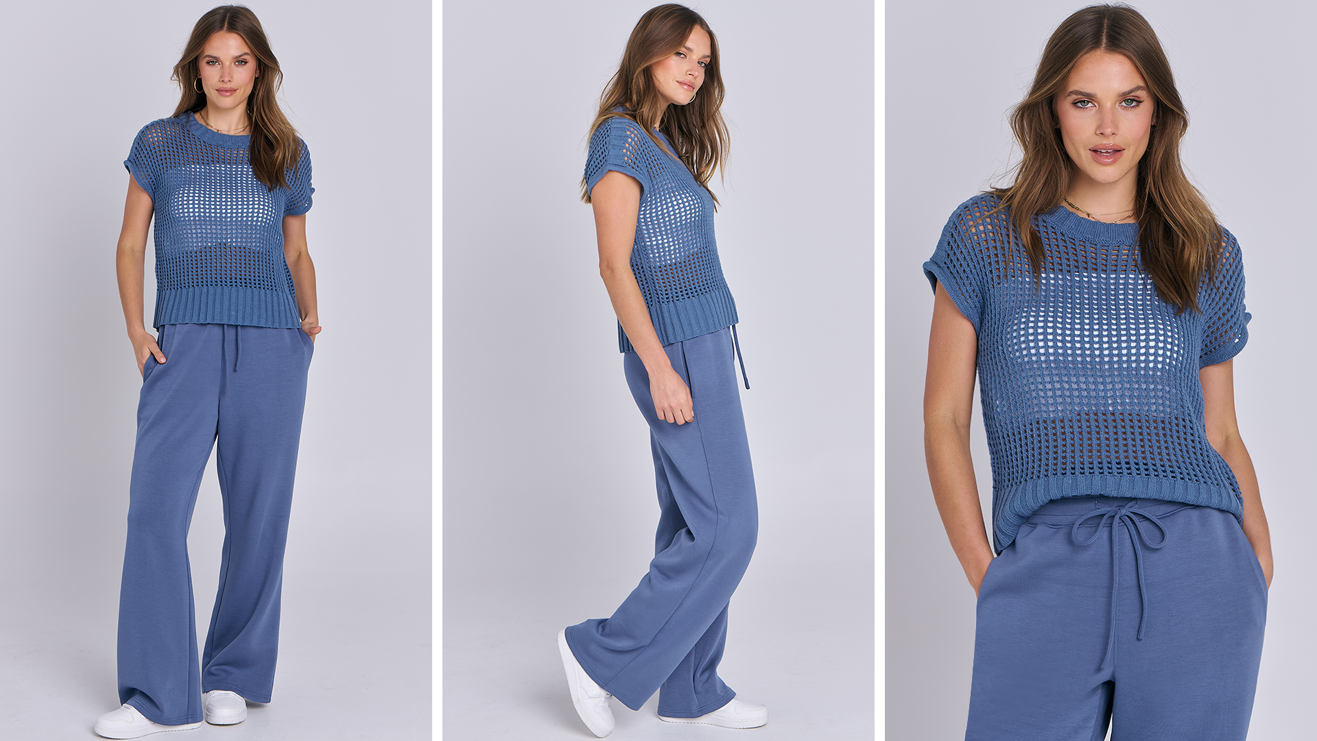 Amazon.com: ANRABESS Women Two Piece Outfits Crochet Sheer Knit