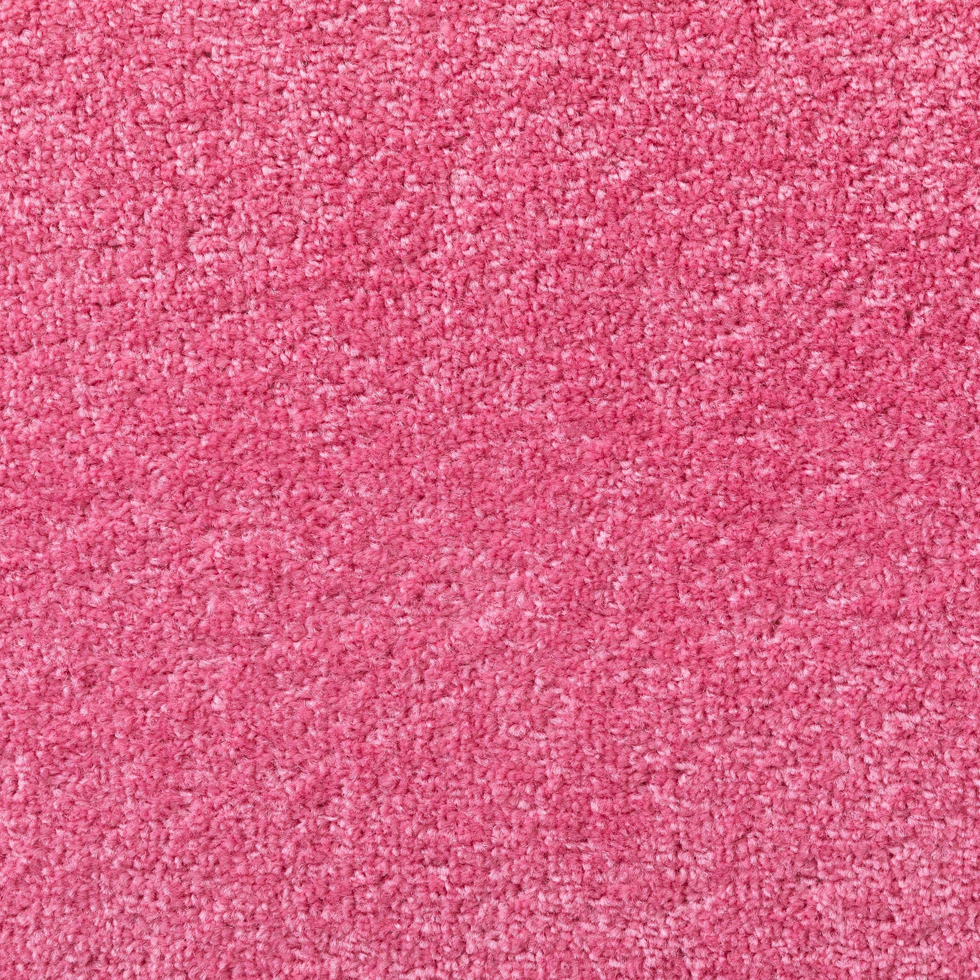 Steffensmeier Kurzflor Teppich Ibiza - Rund | Rund | Wohnzimmerteppich | modern | strapazierfähig und pflegeleicht | Pink | Größe: Ø 80 cm
