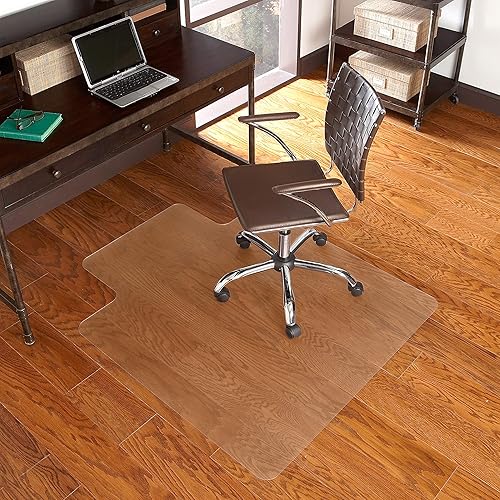 Flash Furniture Jackson - Tapete duro para silla de piso de 36 x 48 pulgadas con borde, parte inferior estampada y parte superior texturizada