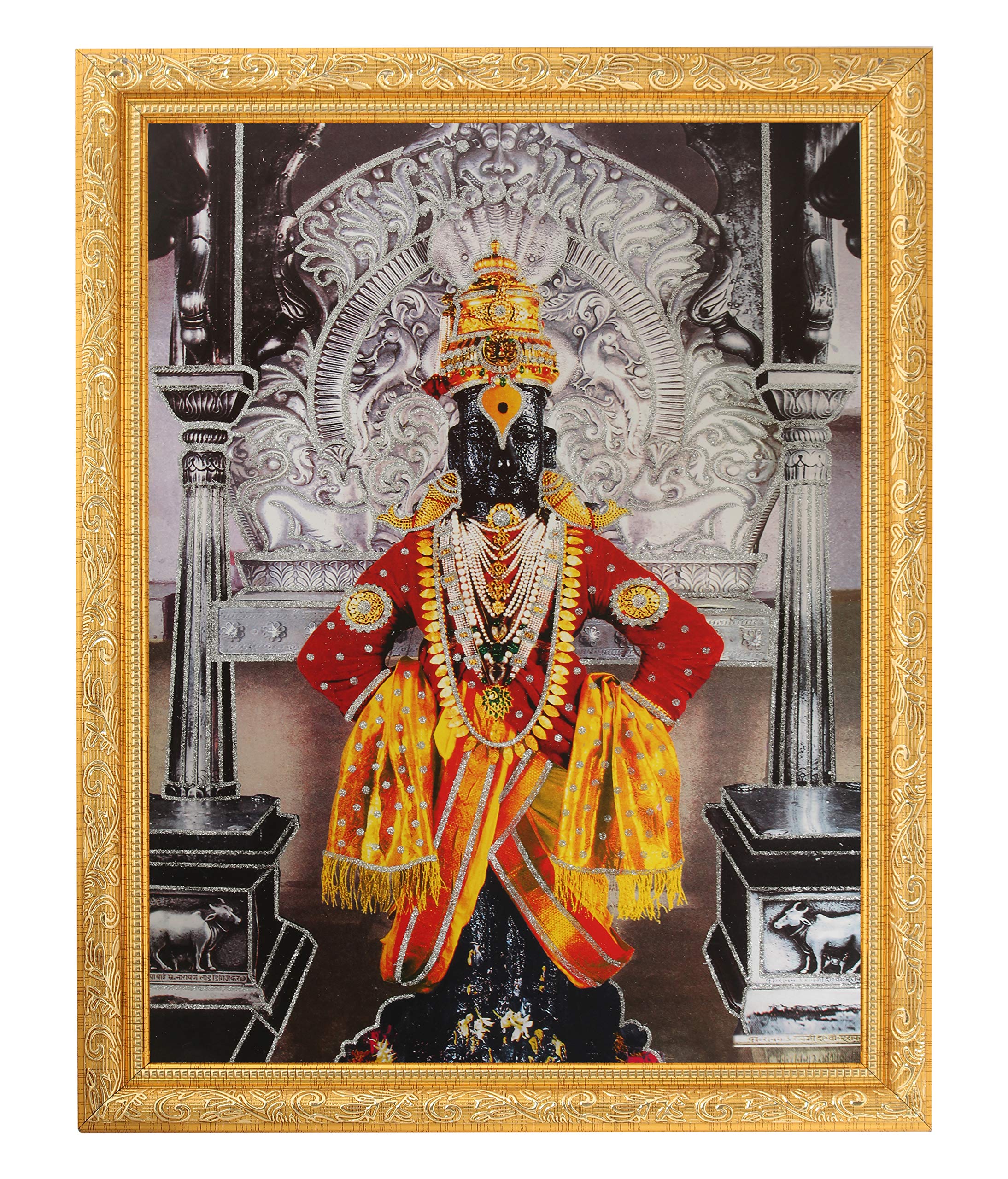 Cadre photo Vitthal Silver Zari cadeau spirituel et religieux idéal