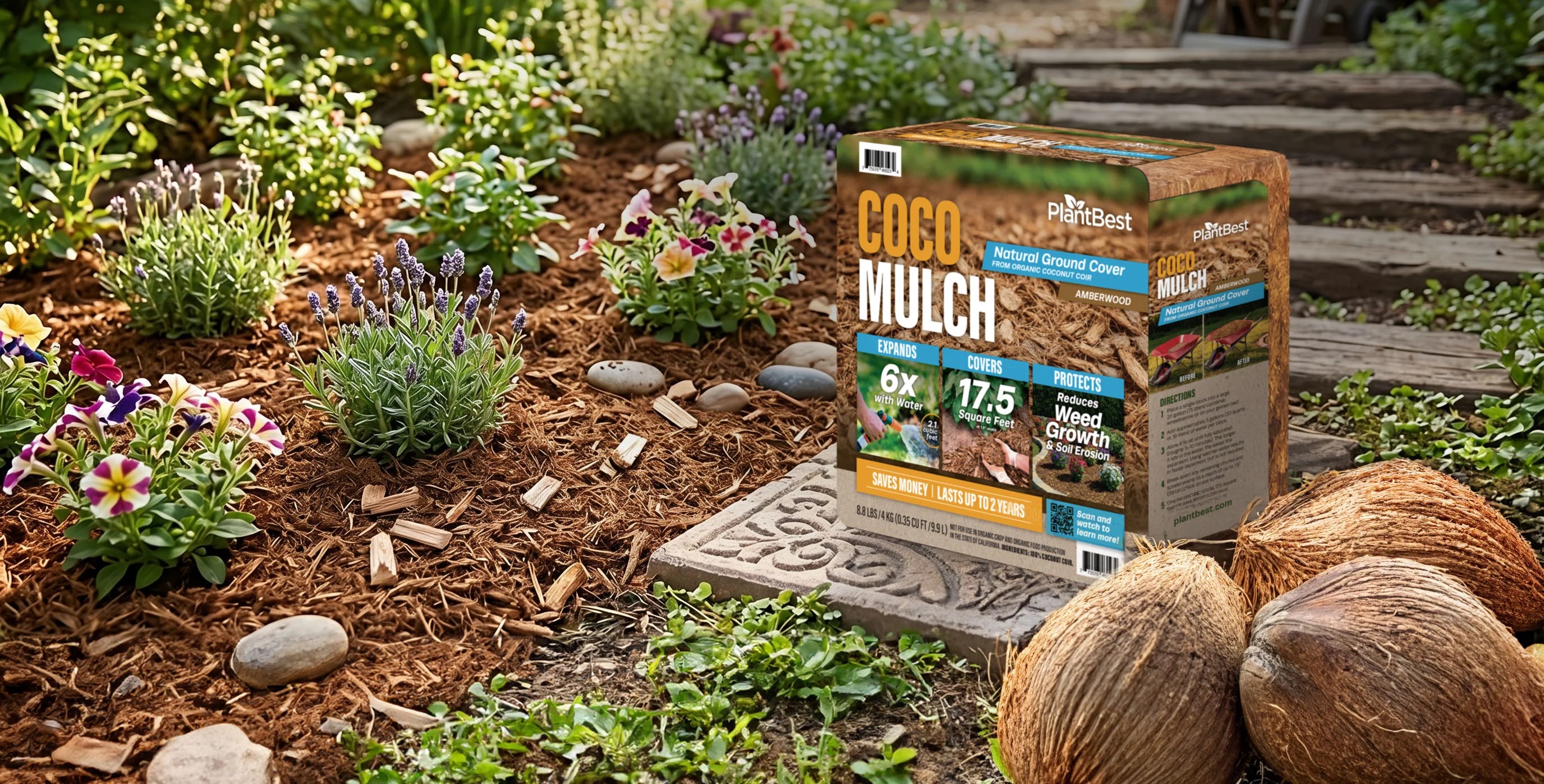 Amazon.com : PlantBest Coco Mulch Compressed Block – Lightweight