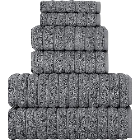Amazon.com: Classic Turkish Towels - Luxury Ribbed Towel Set for ...