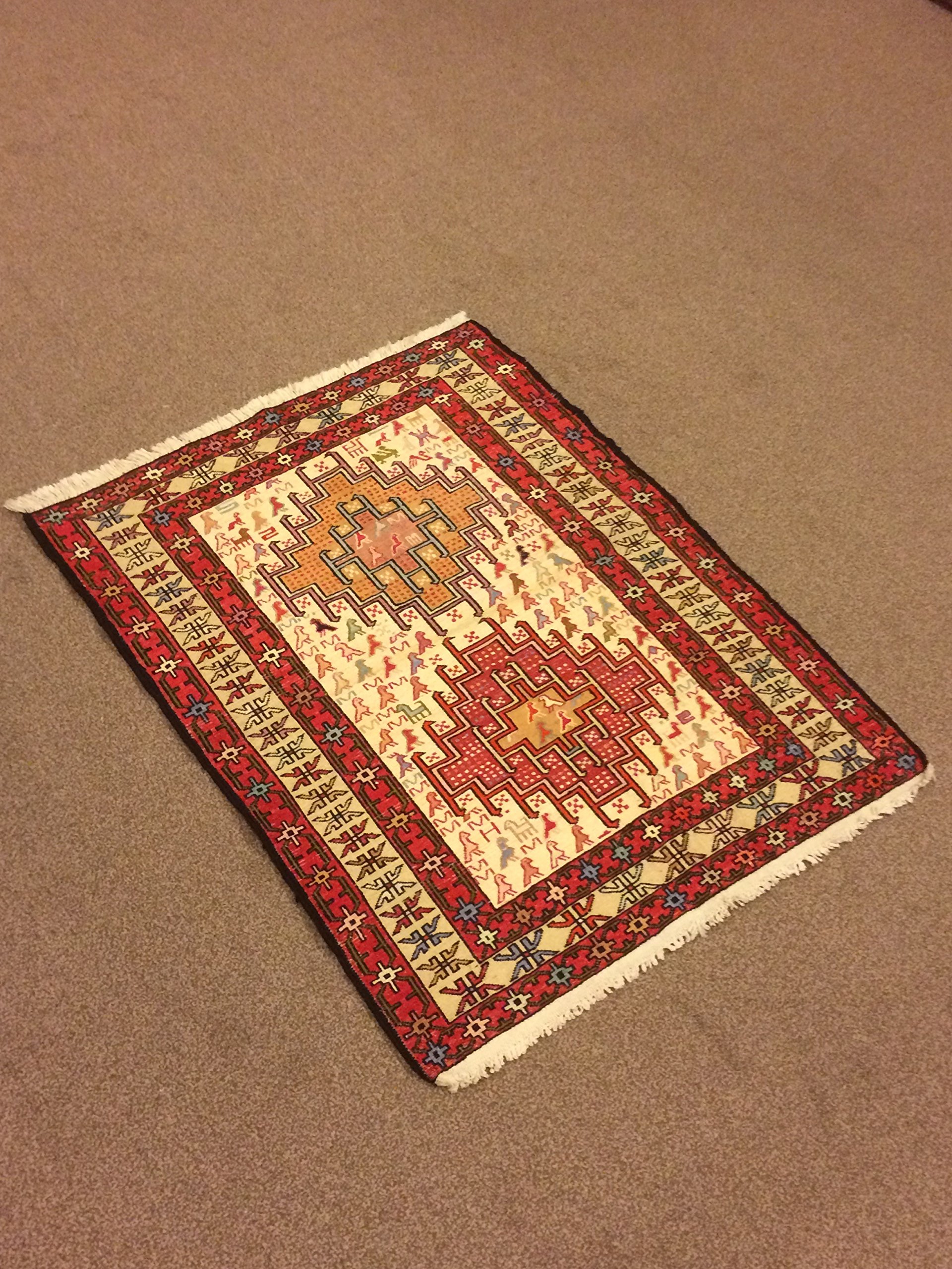 2.7x3.1 Feet Silk On Cotton Rug Shiny Rug Shiny Kilim Code:S12