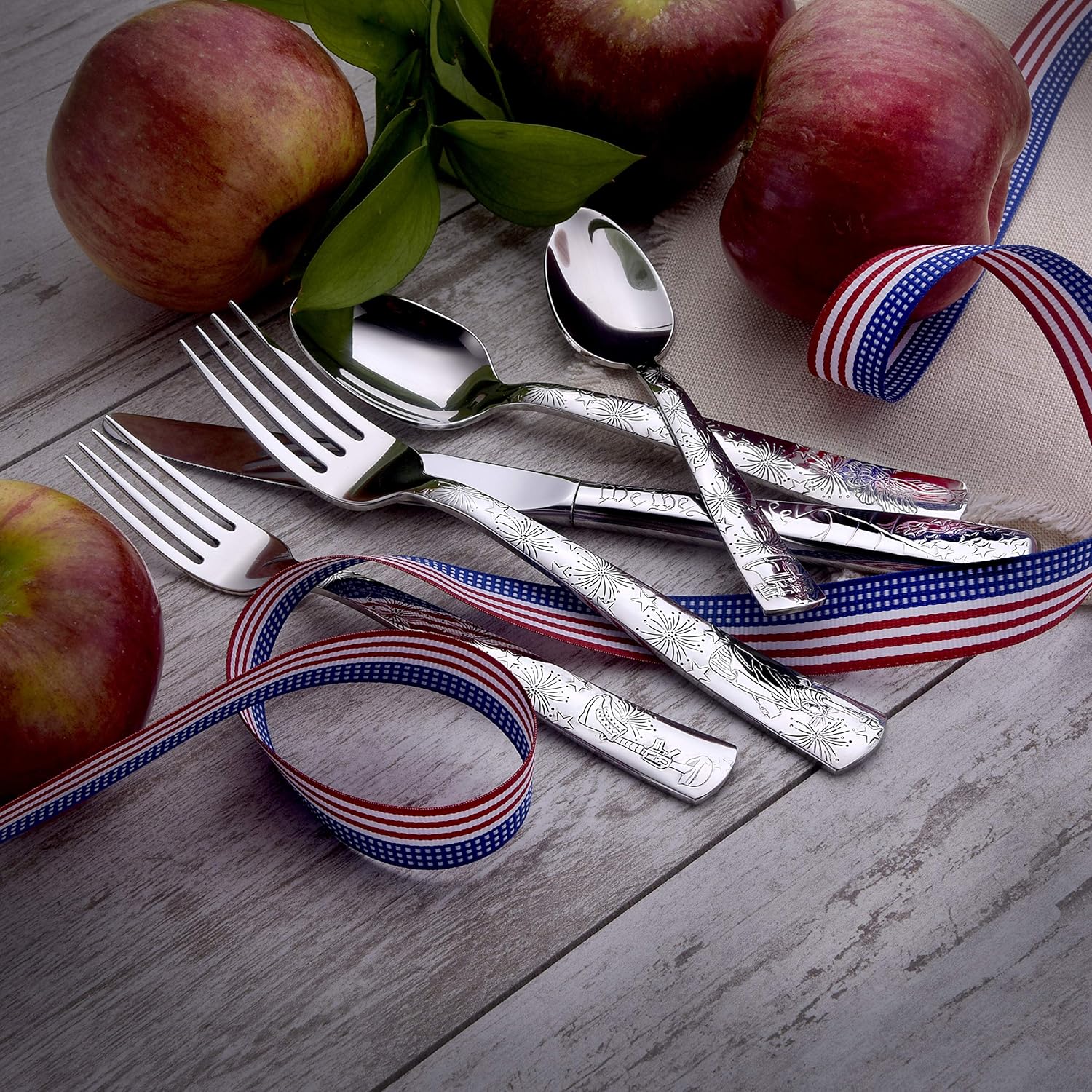 Liberty Tabletop Liberty 45pc Flatware Set Service For 8 Serving Set Included MADE IN USA