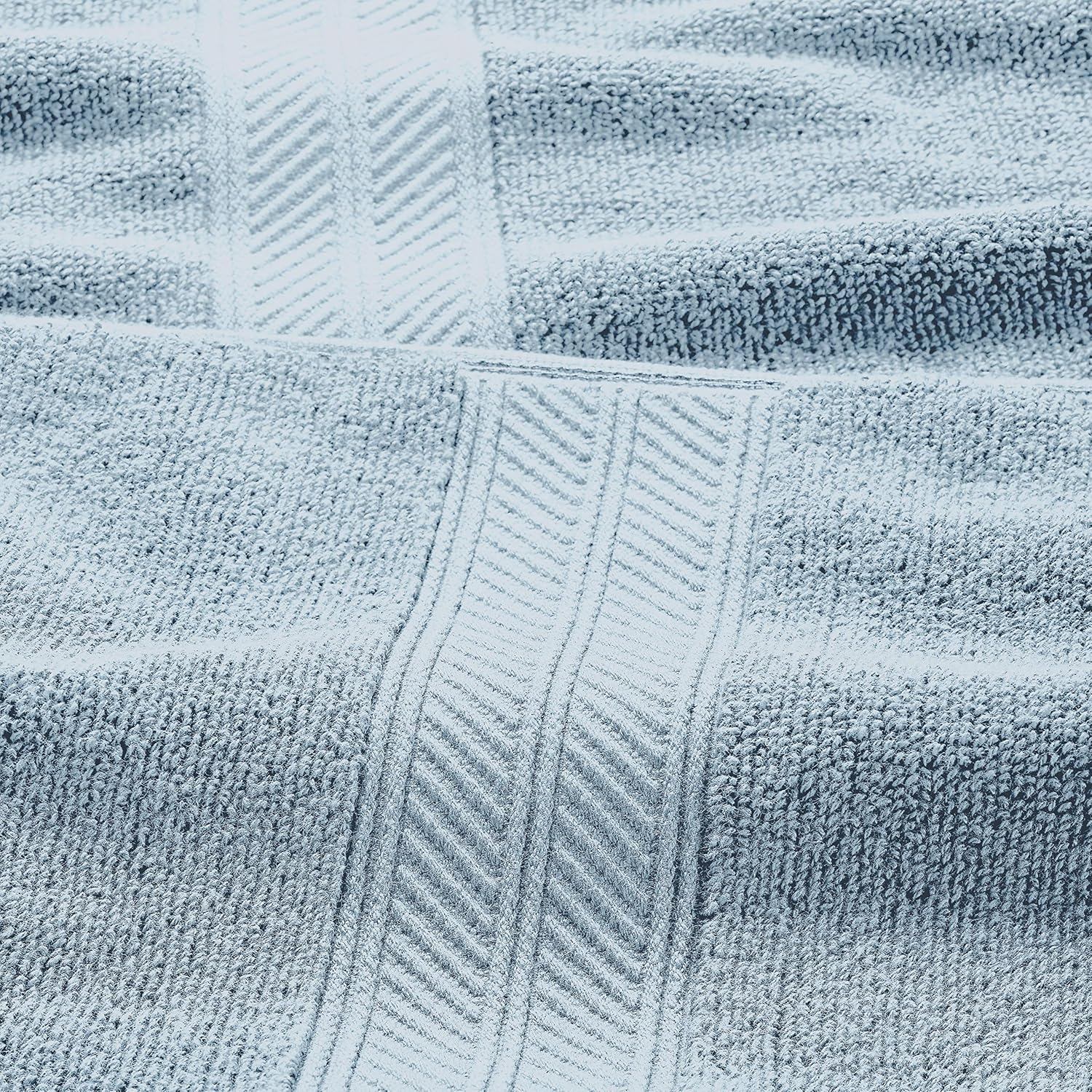 Modern Threads Trefoil Filigree 6-Piece Reversible Yarn Dyed Jacquard Towel Set - Bath Towels, Hand Towels, & Washcloths - Super Absorbent & Quick Dry - 100% Combed Cotton : Home & Kitchen