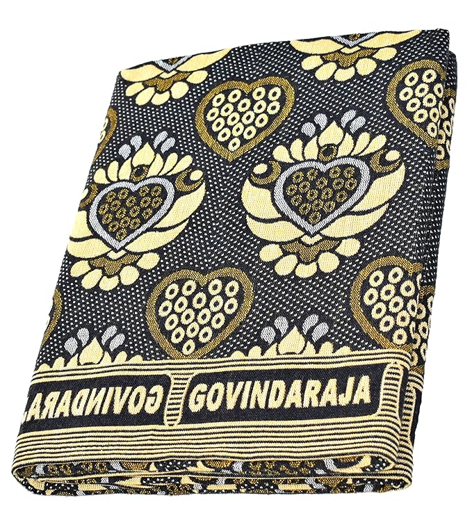 TUNI MANI Govindaraja Blanket 100% Cotton | Heart Design | Double Cloth Chennimalai Bedsheet | Size : 60