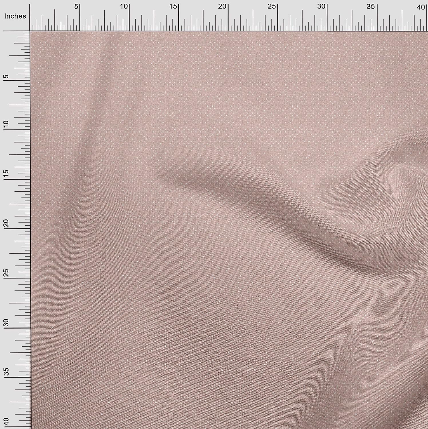 oneOone Cotton Flex Peach Fabric Dot Sewing Fabric By The Yard Printed DIY Clothing Sewing Supplies 40 Inch Wide