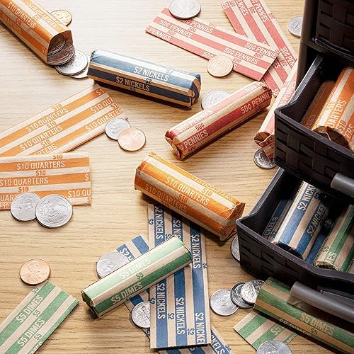 Miniatura 3 de 1000 envoltorios planos para monedas, soporte para monedas de níquel, práctico envoltorio de monedas de almacenamiento de níquel, paquete de 1000