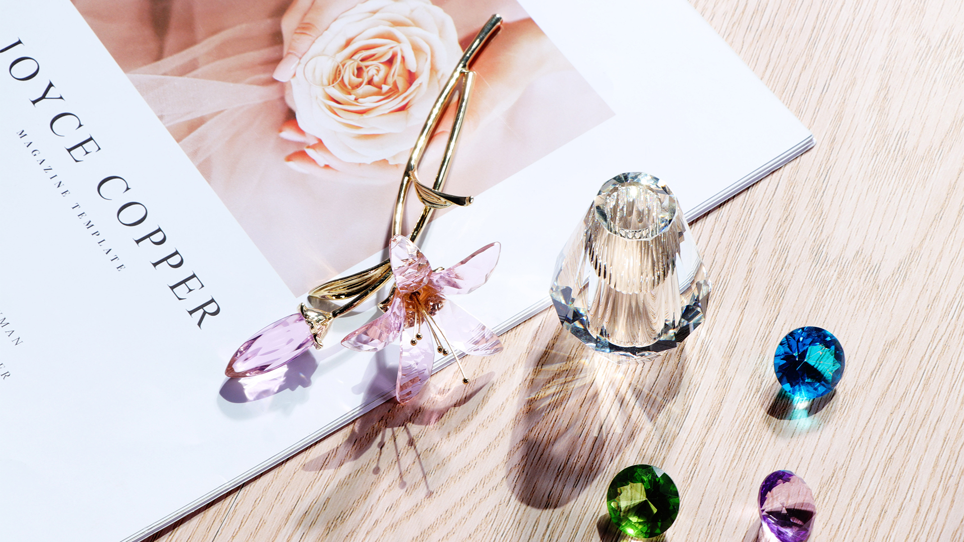 Amazon.com: Crystal Tiger Lily Flowers with Crystal Vase