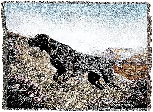 Miniatura 2 de Pure Country Weavers Robert May - Manta tejida con diseño de perro alemán de pelo corto, manta de tapiz de algodón para regalo, fabricada en los