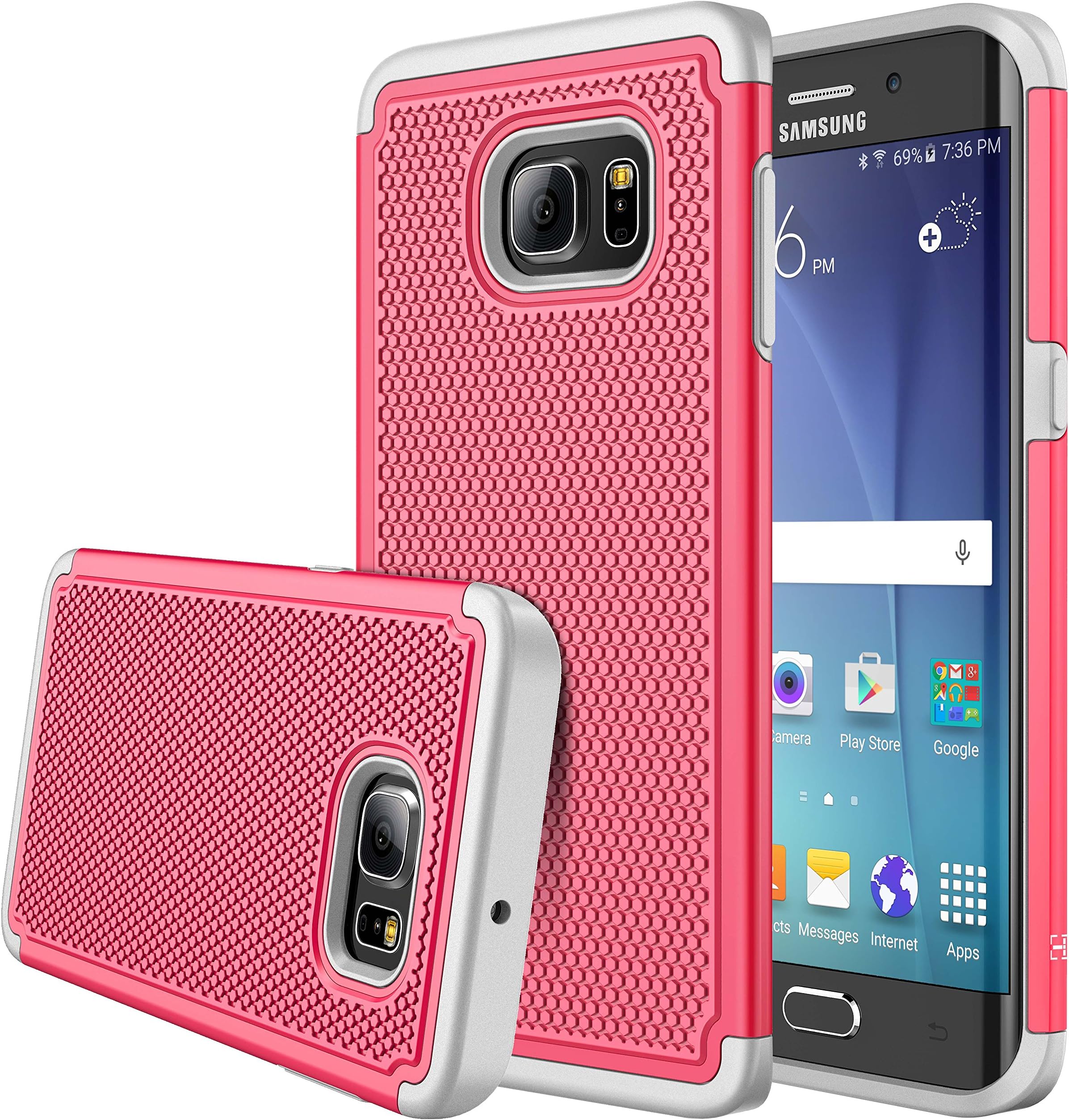 S6 Edge Plus case, iTronic Galaxy S6 Edge Plus - Double Tone Dual Layer Hybrid Defender Case for Samsung Galaxy S6 Edge Plus