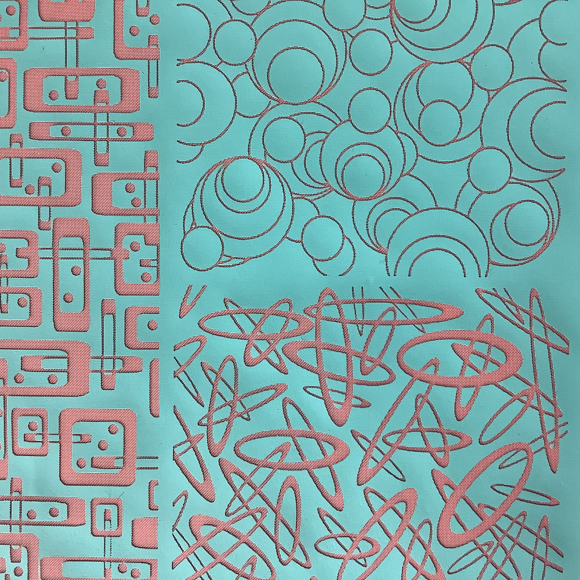 Syn's #13 Three Patterns in one Modern Circles Ovals Silkscreen for Crafting Polymer Clay + Mixed Media