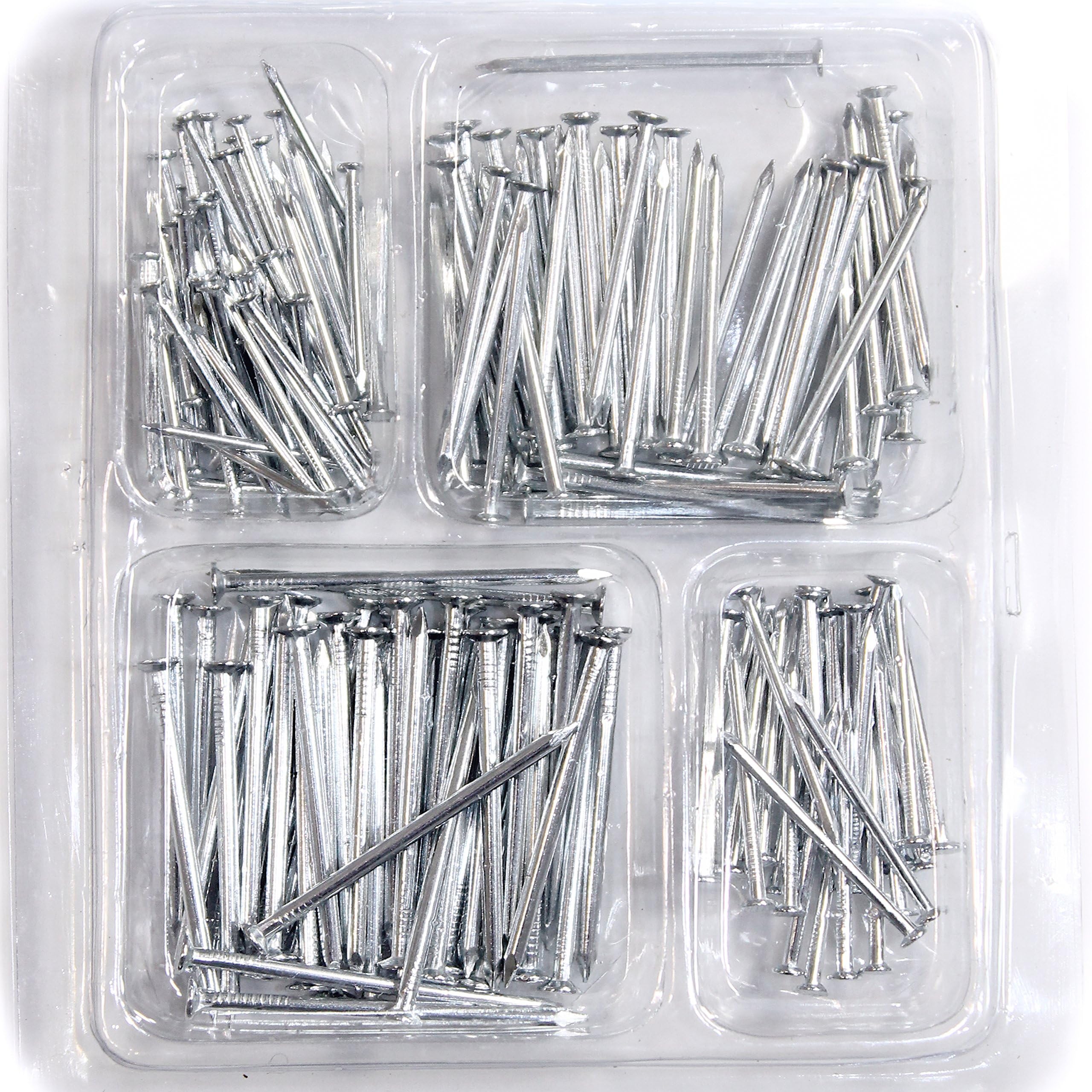 Assorted Sizes Metal Nails, 4 Commonly Used Sizes, Over 150 Pieces
