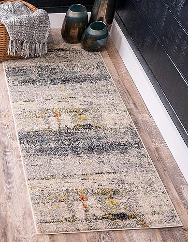 Miniatura 2 de Tapete abstracto Unique Loom, colección Estrella, moderno, multiárea, Polipropileno, Gris