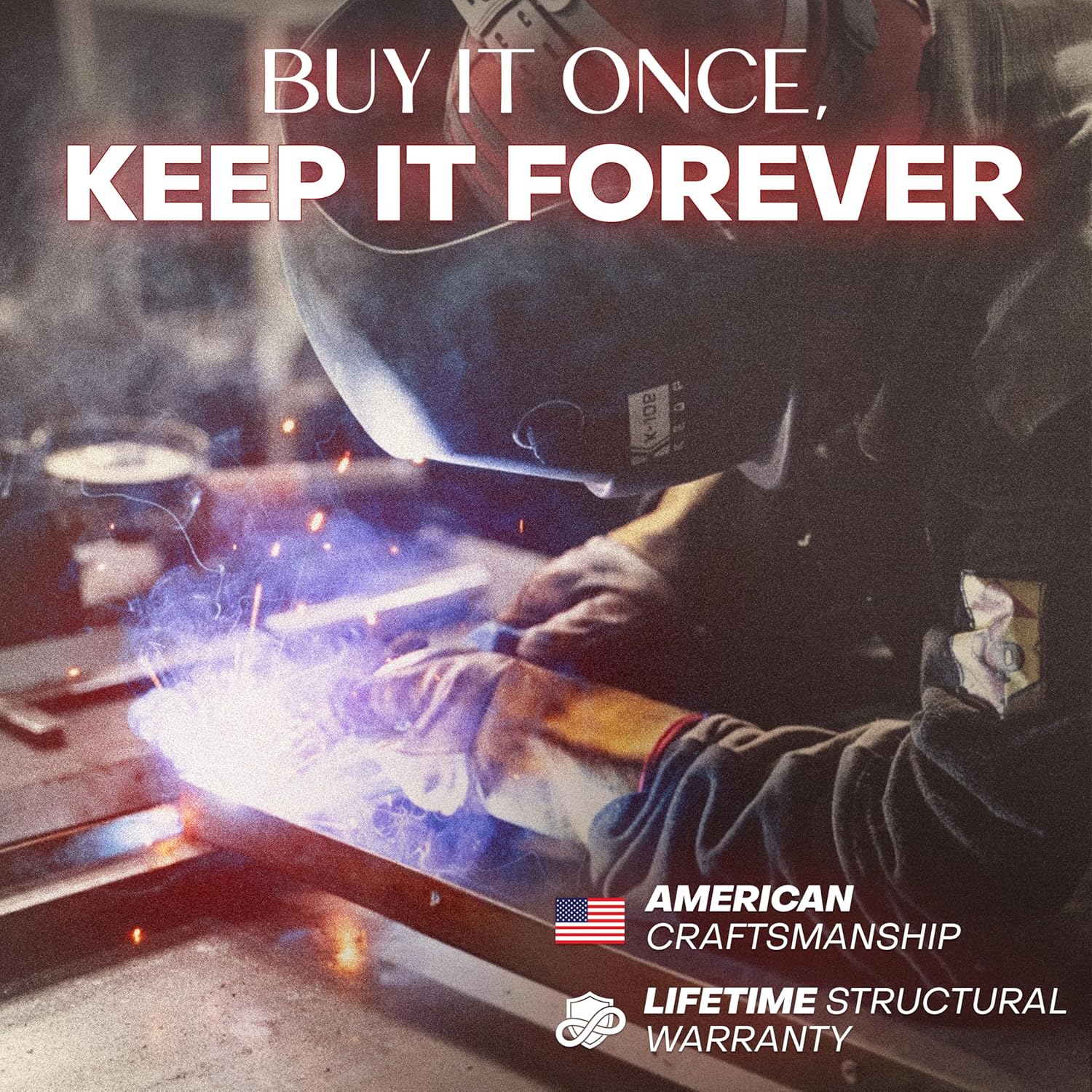 Woodhaven 8-Foot Firewood Rack – Made in USA – 1/2 Cord Raised Lumber Storage Rack – Keeps Wood Dry & Ready – Heavy-Duty Steel, Lifetime Structural Warranty (Without Cover)