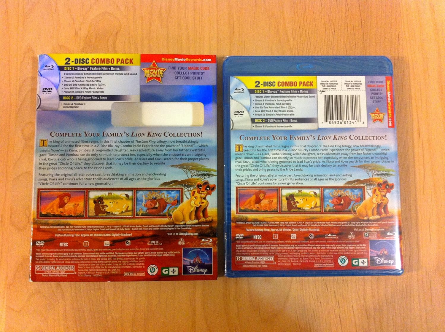 The Lion King II: Simba's Pride Special Edition (Two-Disc Blu-ray/DVD Combo in Blu-ray Packaging)