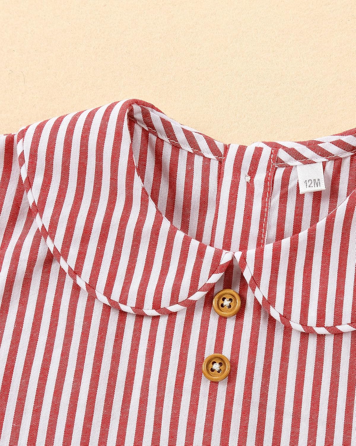 Twoflower Toddler boys Summer Short Sleeve outfits，Baby boy set striped clothes button down birthday shirt - Image 5