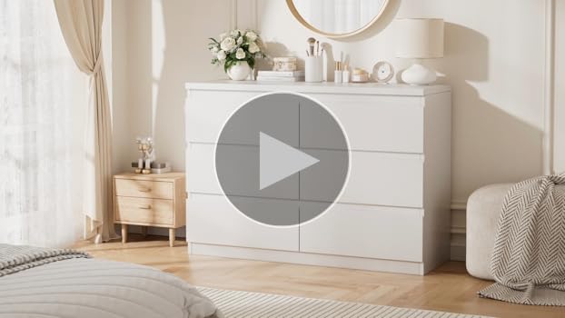 Amazon.com: Jocoevol White 6 Drawer Dresser for Bedroom, 15.3