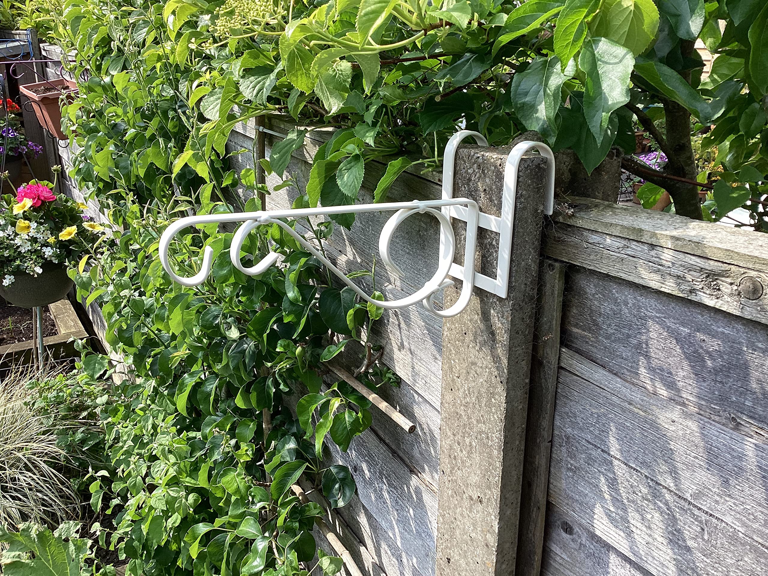 Cream Concrete Fence Post Bracket - Fits 4" Wide Posts (Please Measure Your Fence Post Before Ordering)