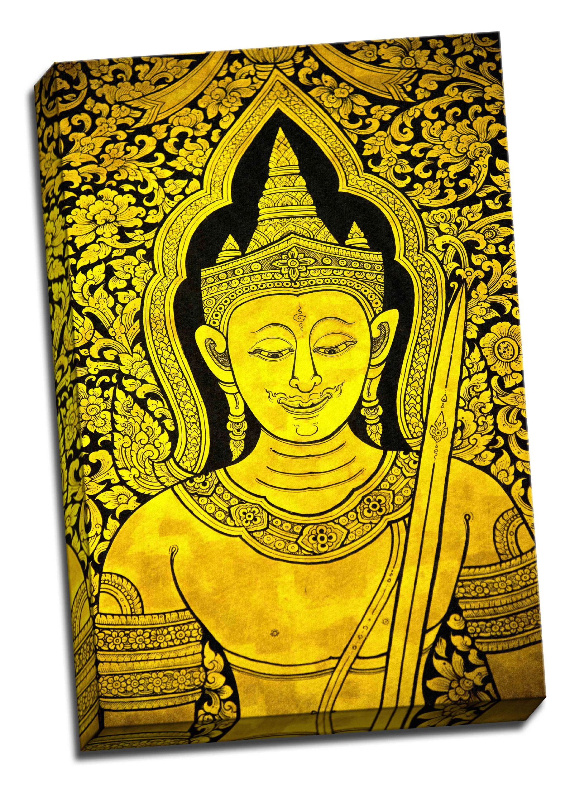 Buddha Canvas Mural Of Ramayana In Thai Temple Art Print Picture 30"X 20" Inches