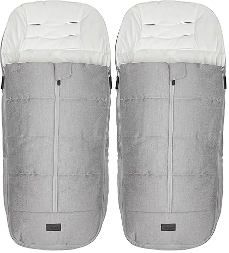 Diono Quantum Classic - Saco para todo tipo de clima para proteger a tu bebé en asientos de coche y cochecitos, cubo gris claro (paquete de 2)