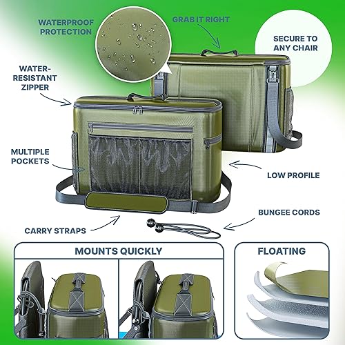 Miniatura 2 de Skywin Enfriador de kayak detrás del asiento, enfriador impermeable para respaldo de asiento de kayak para kayaks, compatible con asientos estilo