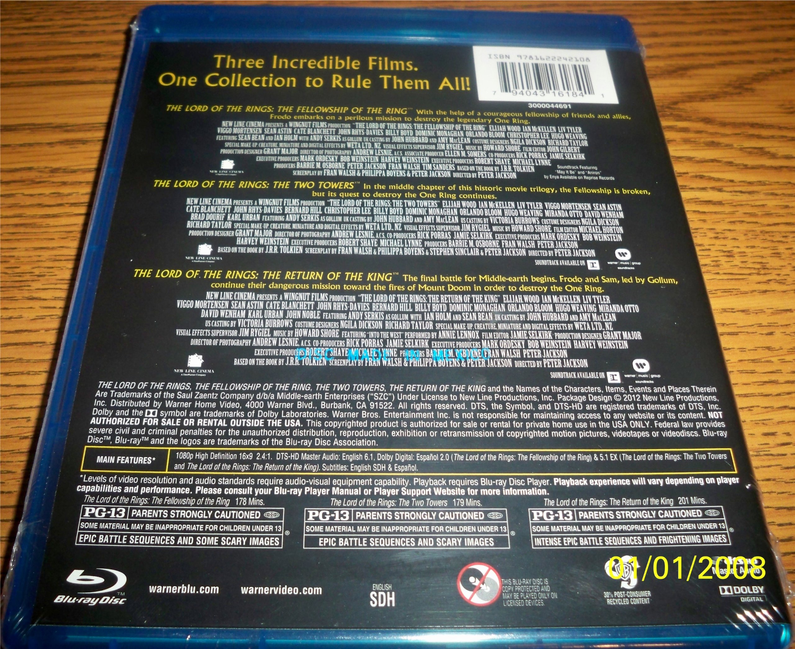 The Lord of the Rings: 3 Film Collection (The Fellowship of