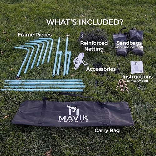 Miniatura 6 de MAVIK Red de rebote de voleibol  Gran equipo de entrenamiento de voleibol ajustable de 7 x 4 pies  Regalo para niñas, niños, niños  Entrenador