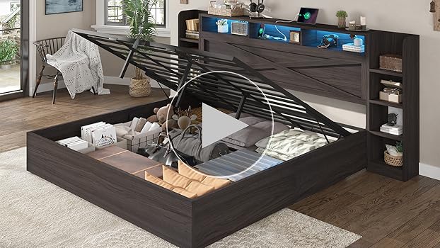 【hamas】KIJIMA TAKAYUKI BED j.w. FORD Amazon.com: KEIKI King Size Lift Up Storage Platform Bed