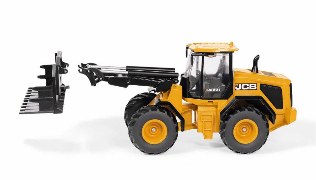 siku 3663, JCB 435S Agri-Chargeuse sur pneus, 1:32, Orange, Métal/Plastique, Chargeur Frontal Interchangeable