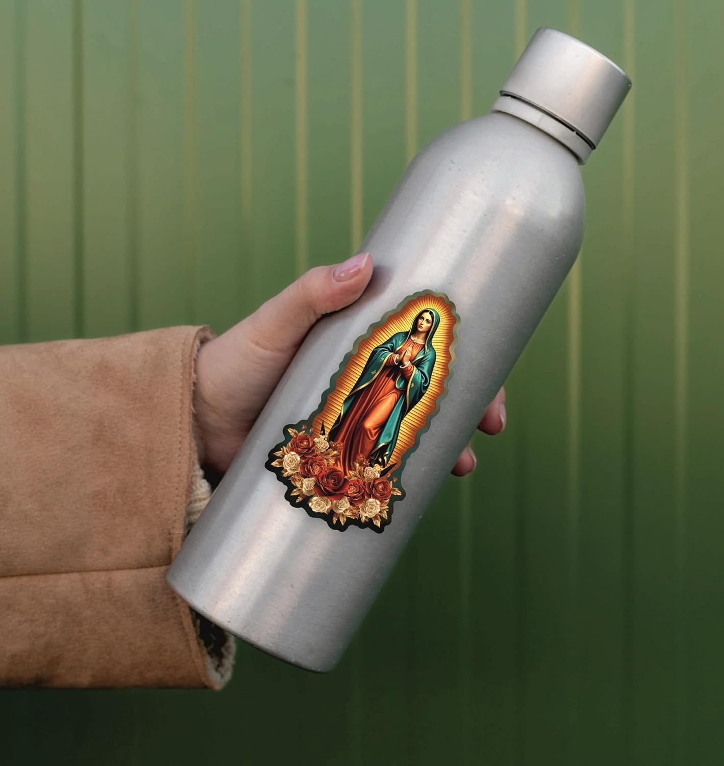 Our Lady of Guadalupe Sticker – Saint Virgin Mary Vinyl Decal with Rose for Car, Laptop, Bumper, Prayer Book – Catholic Christian Religious Jesus Stickers, Holy Mary Decal for Gifts (3" Tall) - Image 5