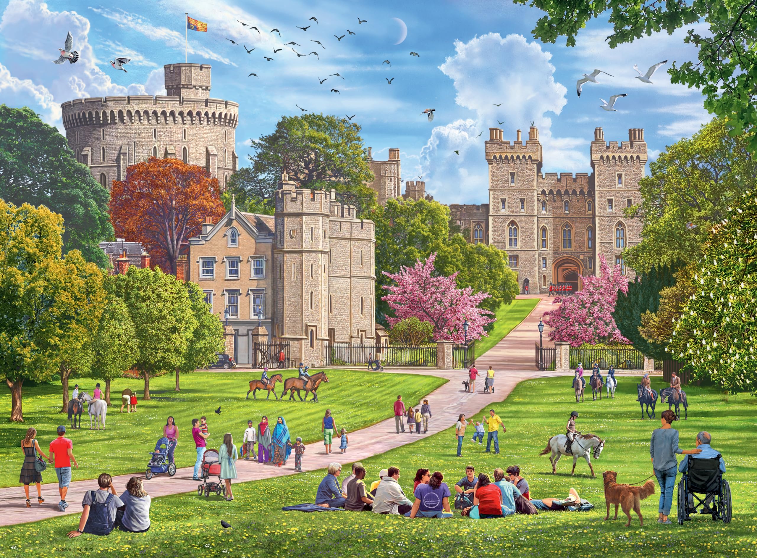 Ravensburger Happy Days Royal Residences 4X 500 Piece Jigsaw Puzzle for Adults & Kids Age 10 Years Up