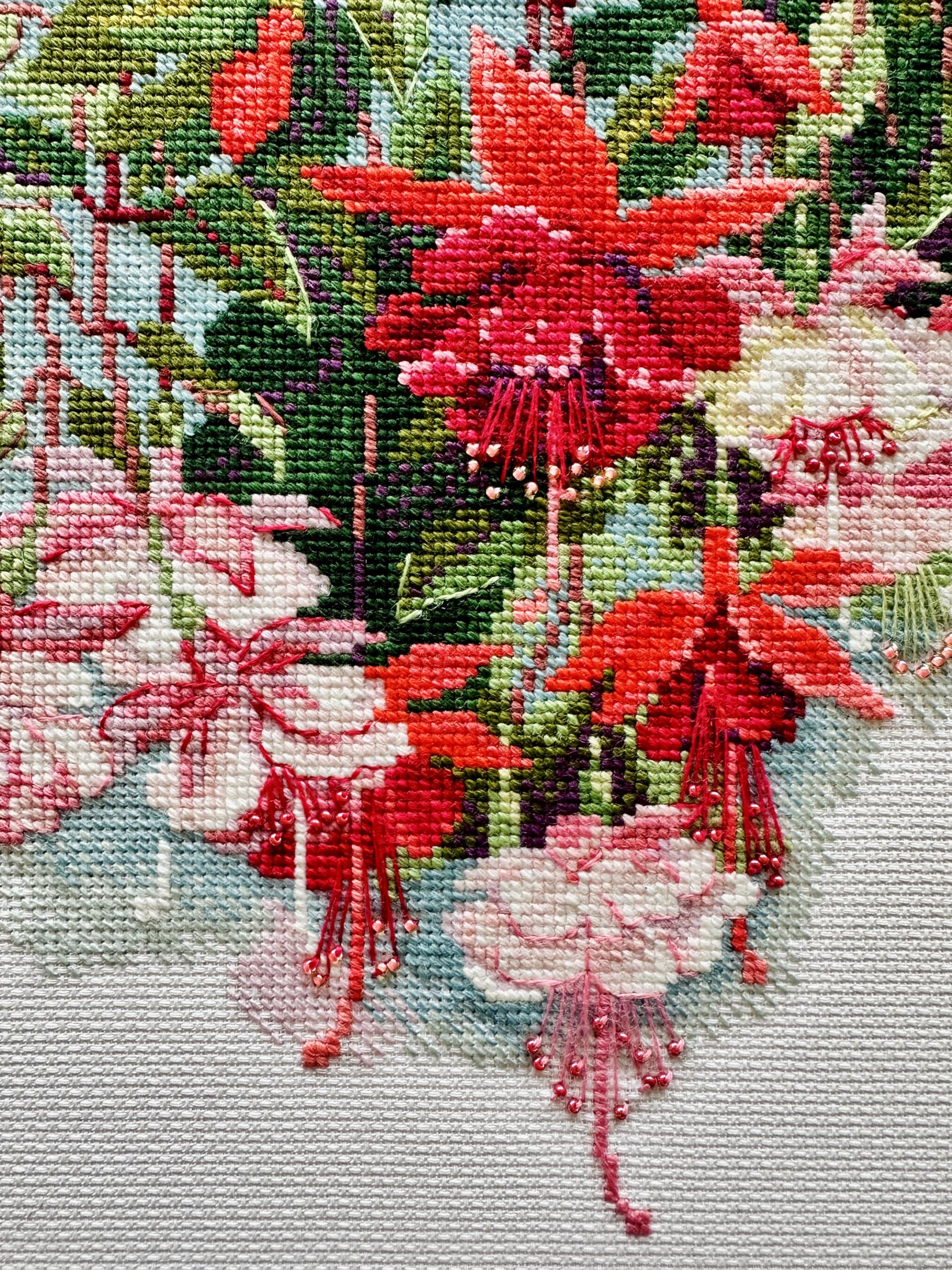 RIOLIS - Fucsia 1398, Punto croce 40x30cm, Punto croce kit da ricamare, Disegni da ricamare, Embroidery kit, Kit ricamo punto croce