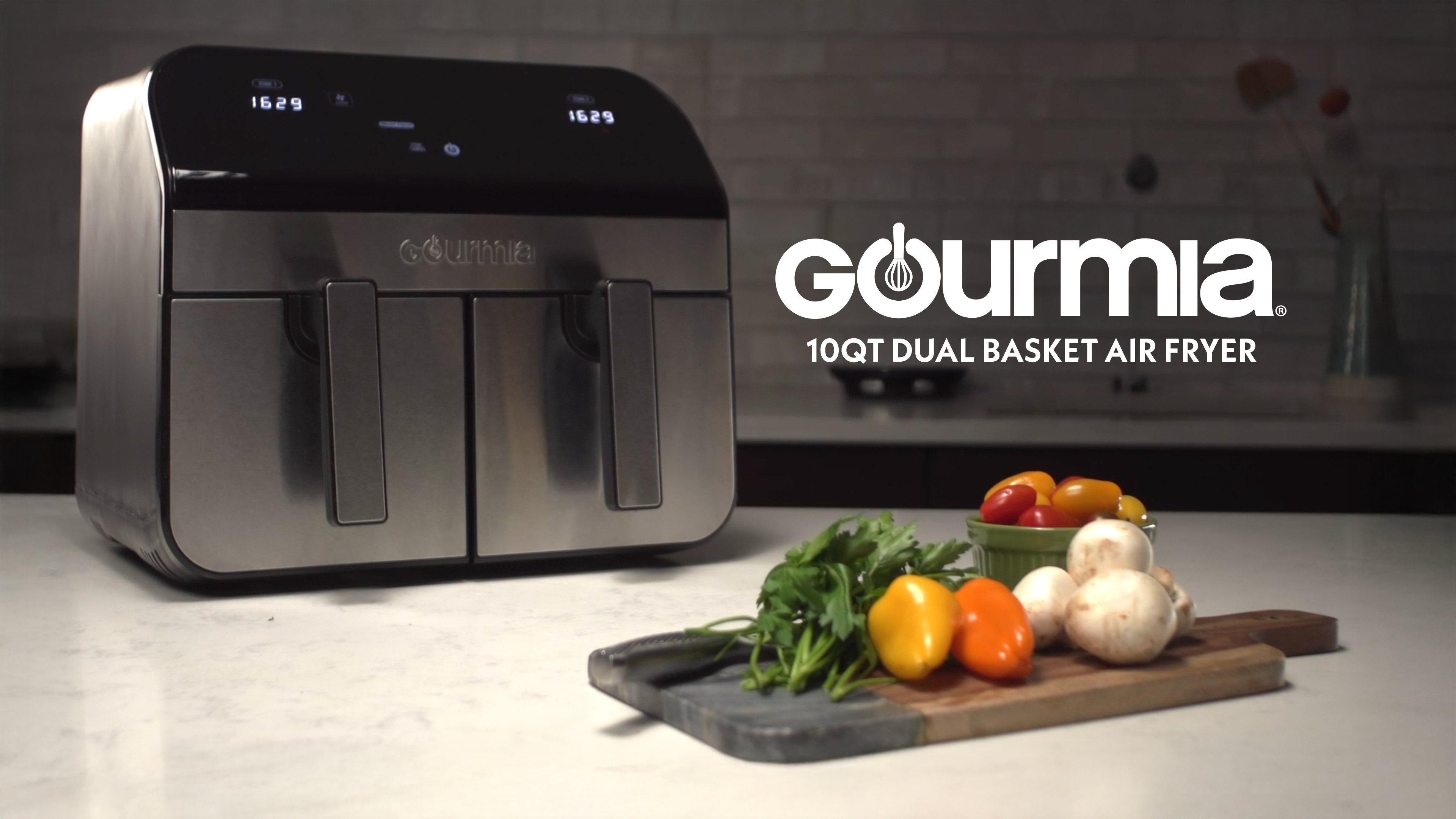 Amazon.com: Gourmia Dual Basket Air Fryer - 10 Qt Large Capacity