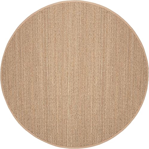 Miniatura 310 de Safavieh Colección de fibra natural NF115P - Alfombra (fibra natural), color gris, Fibras naturales beige, (Natural/Beige),Natural/Negro,Natural
