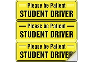 ASSURED SIGNS 3-Pack Student Driver Car Sticker Cling