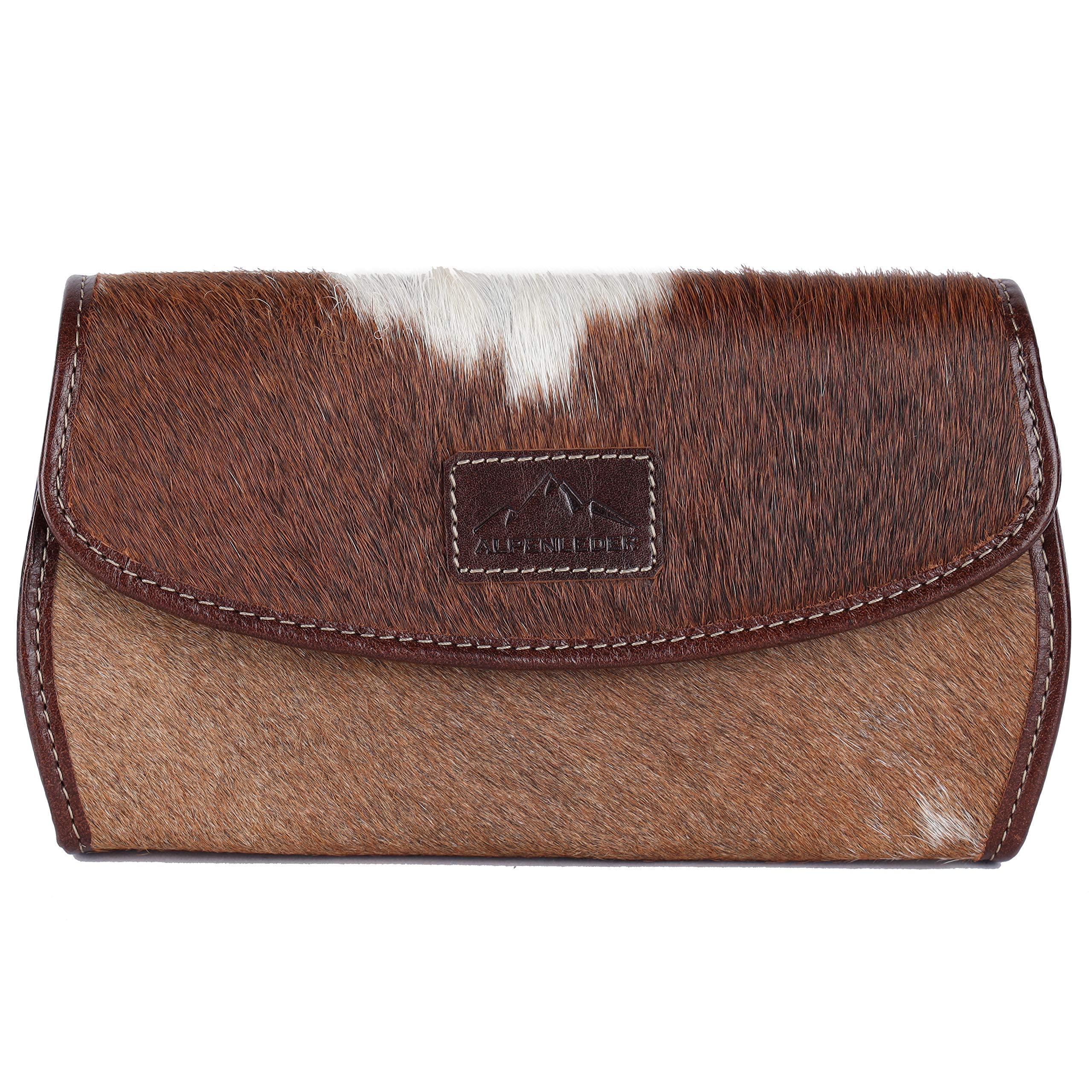Alpenleder Brillenetui STRIEZI – Echt Leder Brille Etui – Großes magnetisches Sonnenbrillenetui für Damen und Herren *Made in Germany* (18 x 10 x 5 cm, Kuhfell)