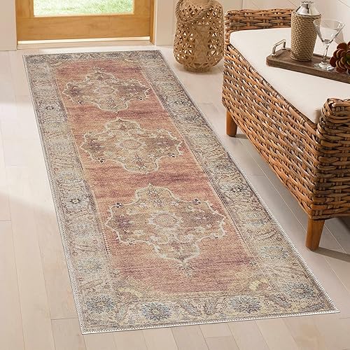 Miniatura 6 de Hauteloom Powhatan - Alfombra tradicional para pasillo y baño, alfombra larga para lavandería, pasillo, entrada, tapete largo y lavable a máquina,