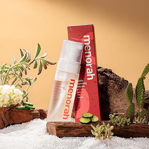 Miniatura 2 de menorah skincare - Mousse de limpieza suave - con cactus, cucumis, limpiador facial calmante hidratación, lavado facial equilibrado con pH