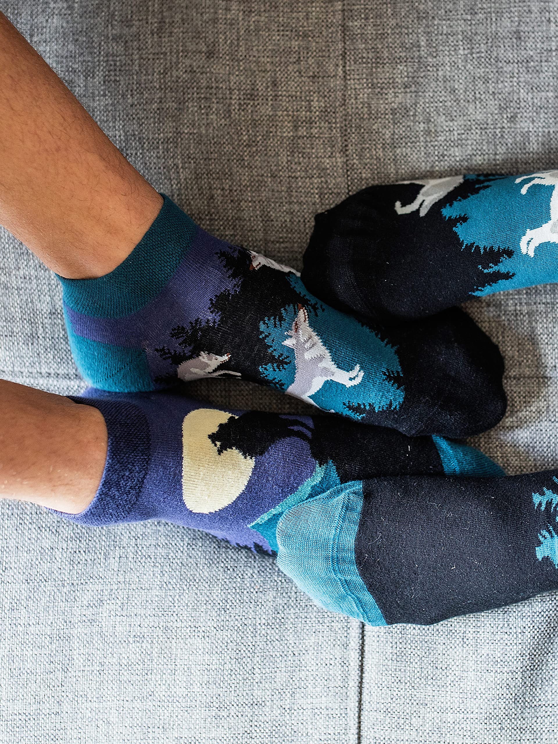 Dedoles Calzini Unisex Donna Uomo & Bambini Calze Cotone con tanti Design divertenti Calcio Bicicletta Piante Cavalli Regalo sinistra destra diversi