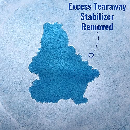 Miniatura 6 de Estabilizador de bordado separador de peso regular Threadart, corta, separa, lava, disponible en rollos y hojas precortadas