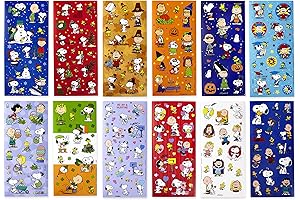 Vibrant Peanuts Stickers for Kids, a Pack of 237 Expressions