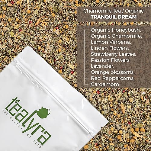 Miniatura 10 de Tealyra - Sueño tranquilo - Manzanilla Honeybush Lavanda - Calmante - Relajante - Té de hojas sueltas de hierbas - Sin cafeína - Todo natural - 7.76